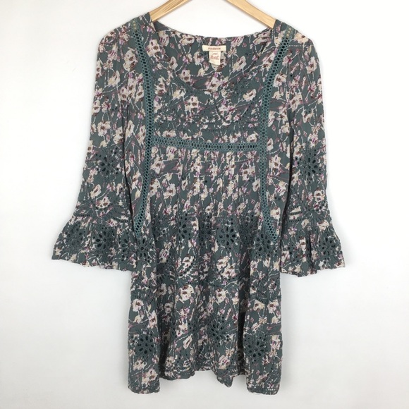 Sundance Women’s Delphine Eyelet Tunic Top Mini Dress Size PM Ladies Floral Boho - Picture 2 of 14